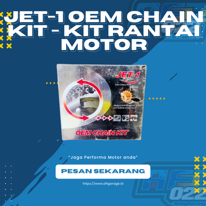 Jet-1 OEM Chain Kit - Kit Rantai Motor