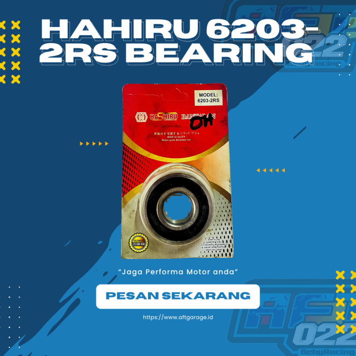 Hahiru 6203-2RS Bearing - Bantalan Motor